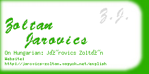 zoltan jarovics business card